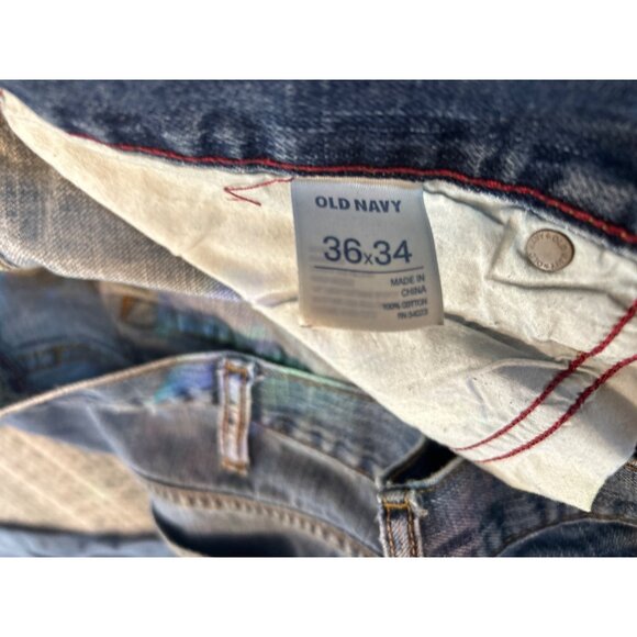 Old Navy Mens Boot Cut Jeans Size 36 Waist 34 Length Medium Wash - Picture 4 of 4